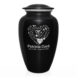 Nurse Cremation Urn - Jet Black