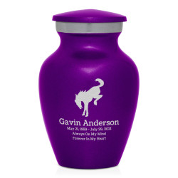 Bronco Keepsake Urn - Purple Luster