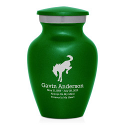 Bronco Keepsake Urn - Shamrock Green