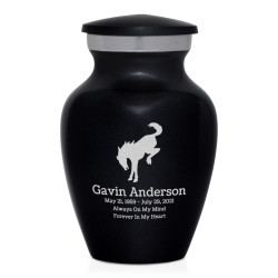 Bronco Keepsake Urn - Jet Black