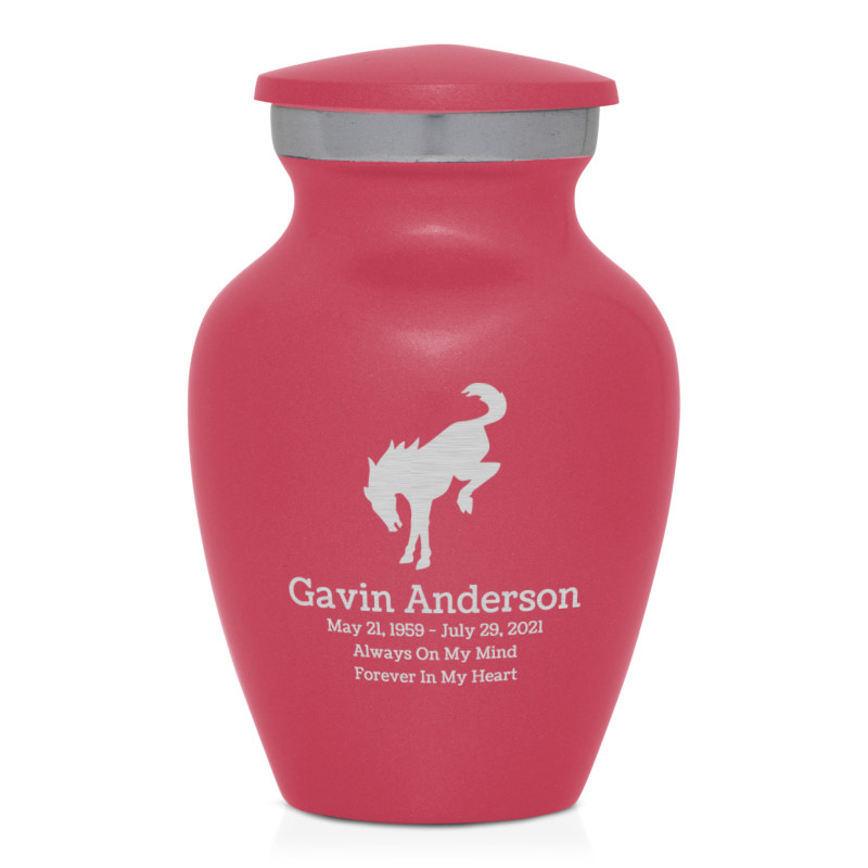 Bronco Keepsake Urn - Rose Pink