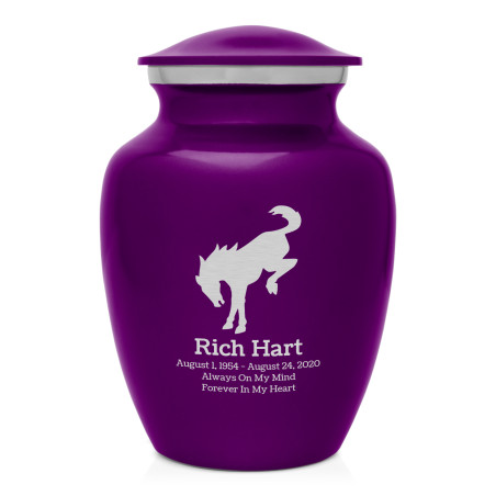 Bronco Sharing Urn - Purple Luster