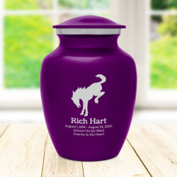 Bronco Sharing Urn - Purple Luster