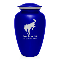 Bronco Cremation Urn - Midnight Blue
