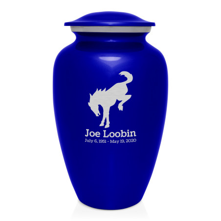 Bronco Cremation Urn - Midnight Blue
