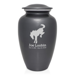Bronco Cremation Urn - Gunmetal Gray
