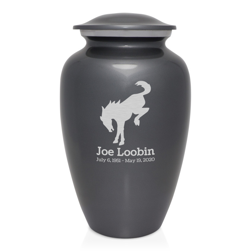 Bronco Cremation Urn - Gunmetal Gray