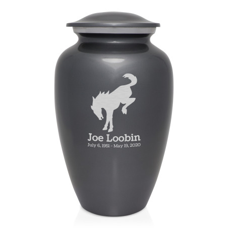 Bronco Cremation Urn - Gunmetal Gray