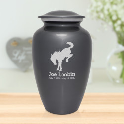 Bronco Cremation Urn - Gunmetal Gray