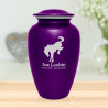 Bronco Cremation Urn - Purple Luster