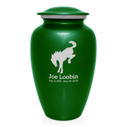 Bronco Cremation Urn - Shamrock Green