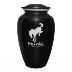 Bronco Cremation Urn - Jet Black