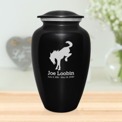 Bronco Cremation Urn - Jet Black
