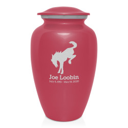 Bronco Cremation Urn - Rose Pink
