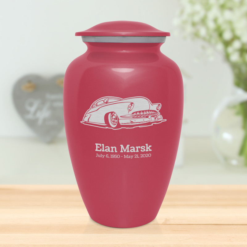 Classic Car VII Cremation Urn - Rose Pink