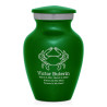 Crab Keepsake Urn - Shamrock Green