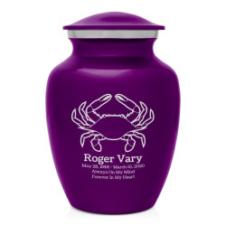 Crab Sharing Urn - Purple Luster