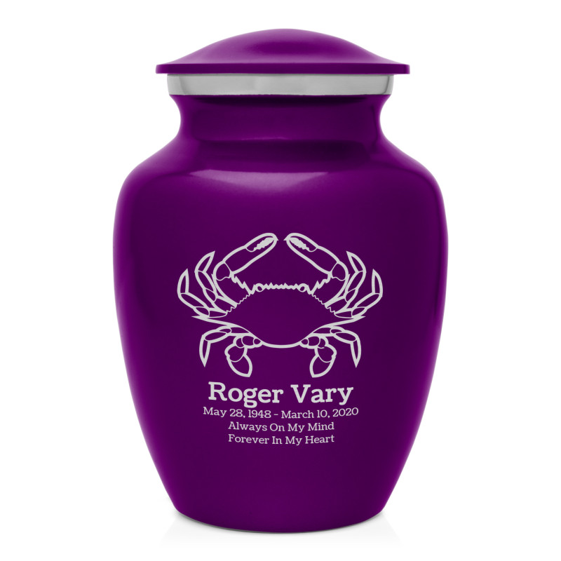 Crab Sharing Urn - Purple Luster