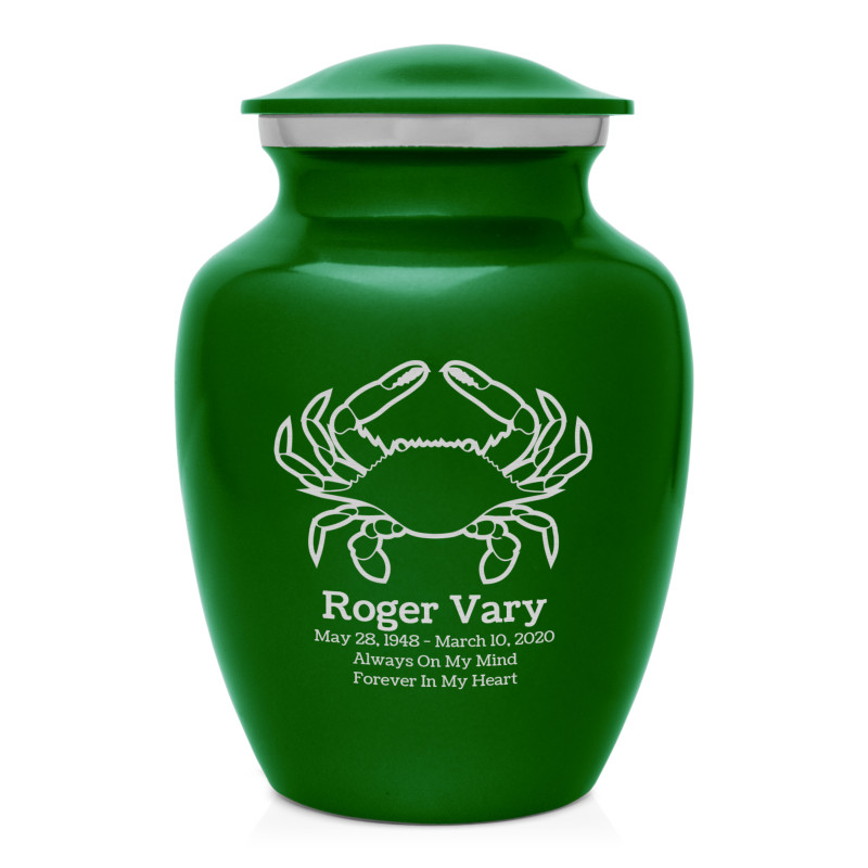 Crab Sharing Urn - Shamrock Green