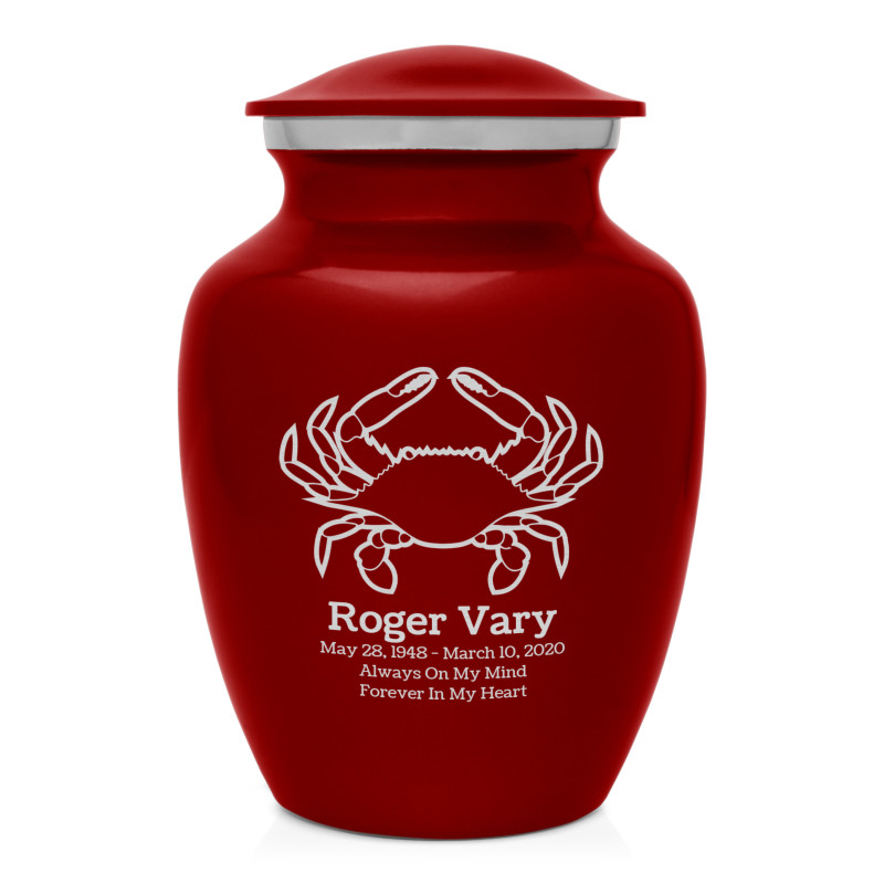 Crab Sharing Urn - Ruby Red - Green Meadow Memorials