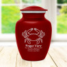 Crab Sharing Urn - Ruby Red