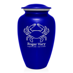 Crab Cremation Urn - Midnight Blue
