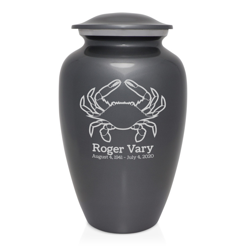 Crab Cremation Urn - Gunmetal Gray