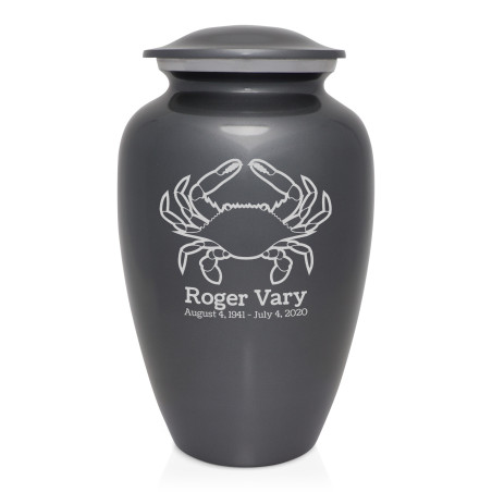 Crab Cremation Urn - Gunmetal Gray