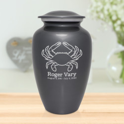 Crab Cremation Urn - Gunmetal Gray