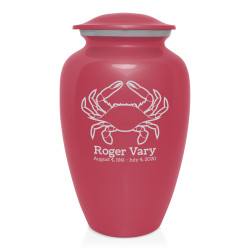 Crab Cremation Urn - Rose Pink