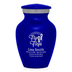 Flip Flops Keepsake Urn - Midnight Blue