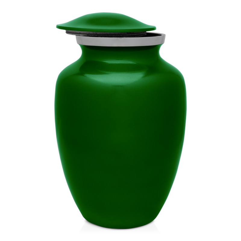 Large Pawprints Pet Cremation Urn - Shamrock Green