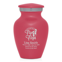 Flip Flops Keepsake Urn - Rose Pink