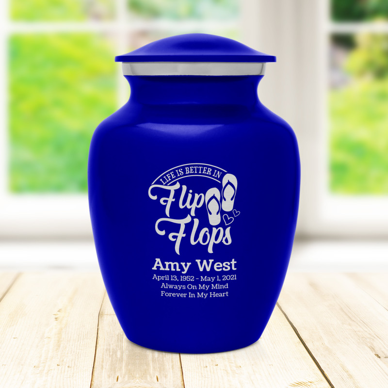 Flip Flops Sharing Urn - Midnight Blue