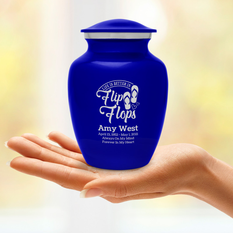 Flip Flops Sharing Urn - Midnight Blue