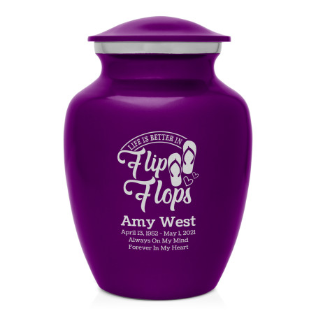 Flip Flops Sharing Urn - Purple Luster