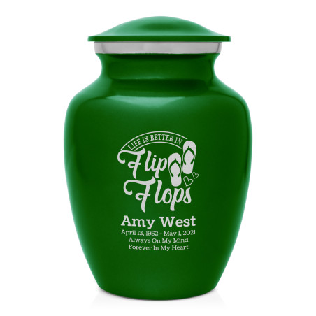 Flip Flops Sharing Urn - Shamrock Green