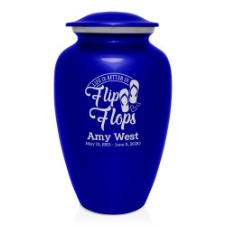 Flip Flops Cremation Urn - Midnight Blue