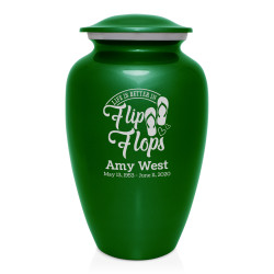 Flip Flops Cremation Urn - Shamrock Green