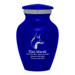 Fox Keepsake Urn - Midnight Blue