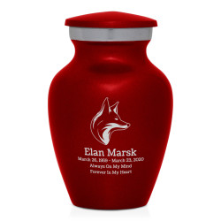 Fox Keepsake Urn - Ruby Red