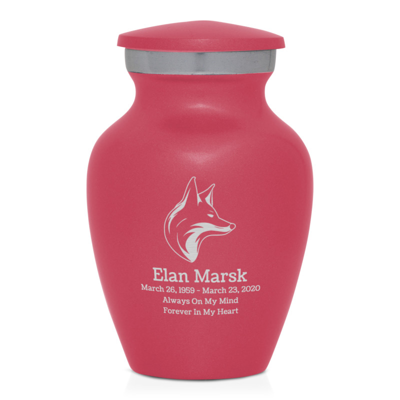 Fox Keepsake Urn - Rose Pink