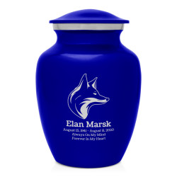 Fox Sharing Urn - Midnight Blue