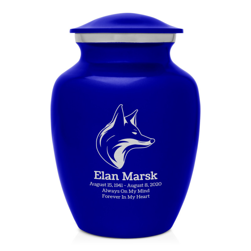Fox Sharing Urn - Midnight Blue