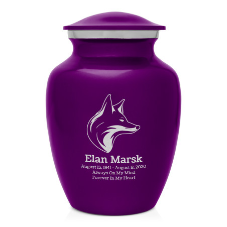 Fox Sharing Urn - Purple Luster