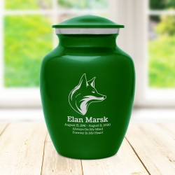 Fox Sharing Urn - Shamrock Green