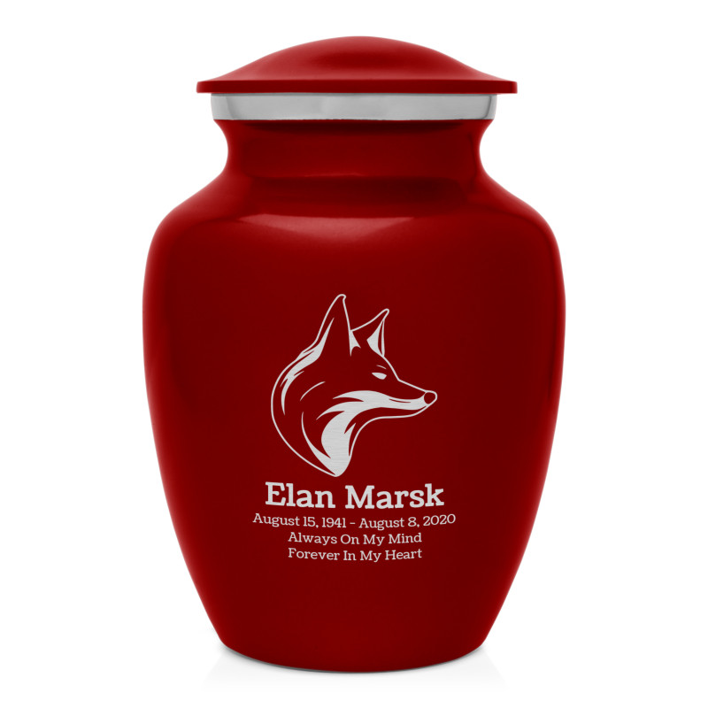 Fox Sharing Urn - Ruby Red