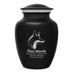 Fox Sharing Urn - Jet Black
