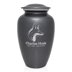Fox Cremation Urn - Gunmetal Gray