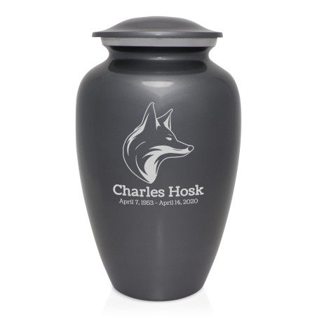 Fox Cremation Urn - Gunmetal Gray
